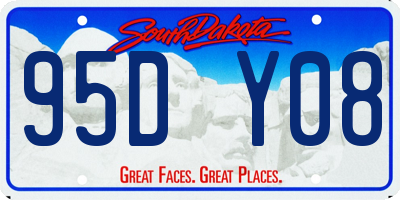 SD license plate 95DY08