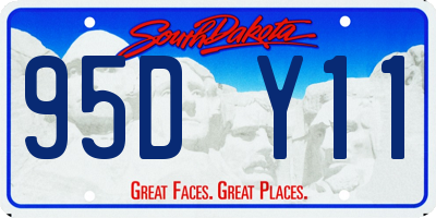 SD license plate 95DY11