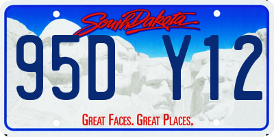 SD license plate 95DY12