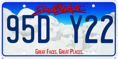 SD license plate 95DY22