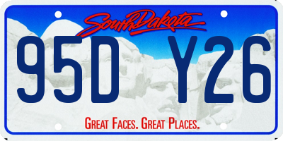 SD license plate 95DY26