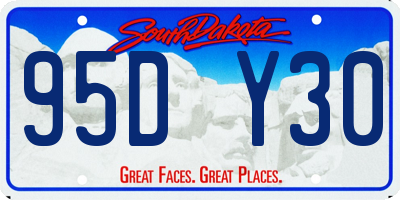 SD license plate 95DY30