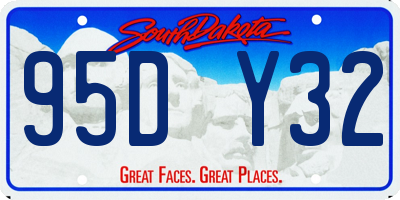 SD license plate 95DY32