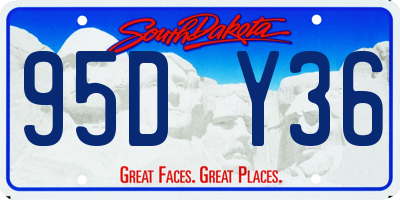 SD license plate 95DY36