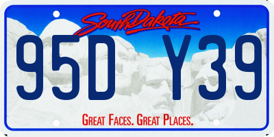 SD license plate 95DY39