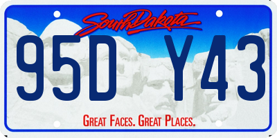 SD license plate 95DY43
