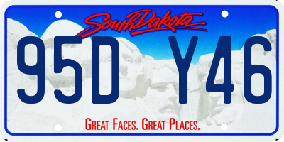 SD license plate 95DY46