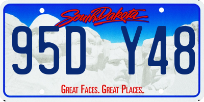 SD license plate 95DY48