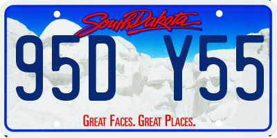 SD license plate 95DY55