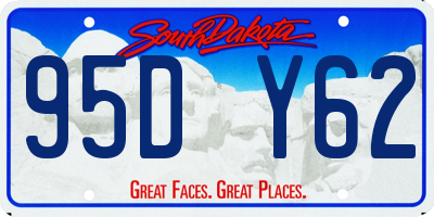 SD license plate 95DY62
