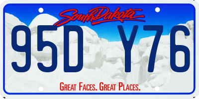 SD license plate 95DY76