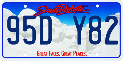 SD license plate 95DY82