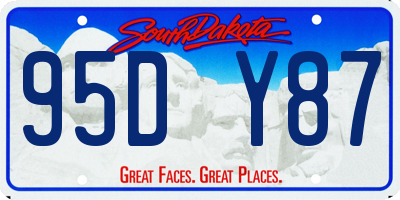 SD license plate 95DY87