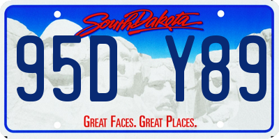 SD license plate 95DY89