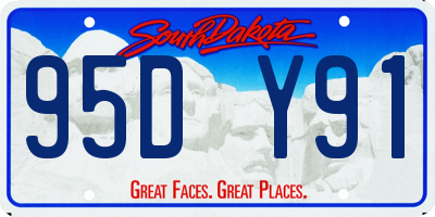 SD license plate 95DY91