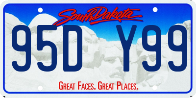 SD license plate 95DY99
