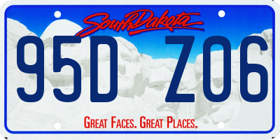 SD license plate 95DZ06