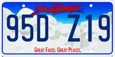 SD license plate 95DZ19