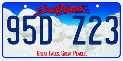 SD license plate 95DZ23