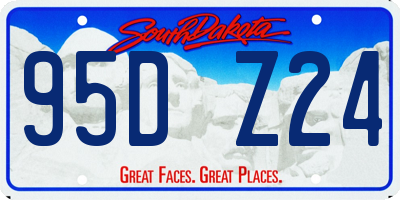 SD license plate 95DZ24