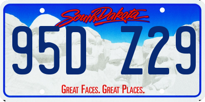 SD license plate 95DZ29