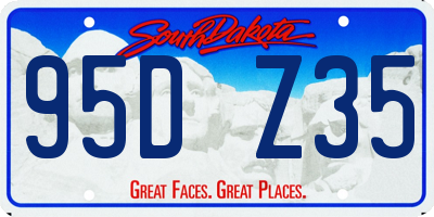SD license plate 95DZ35