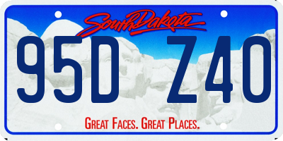 SD license plate 95DZ40