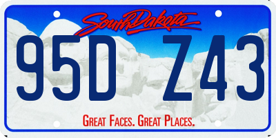 SD license plate 95DZ43