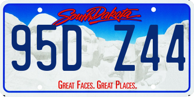 SD license plate 95DZ44