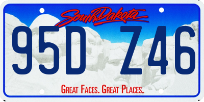 SD license plate 95DZ46