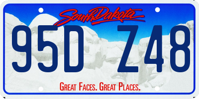 SD license plate 95DZ48