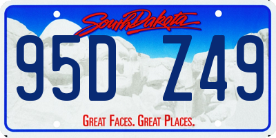 SD license plate 95DZ49