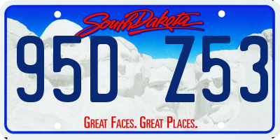 SD license plate 95DZ53