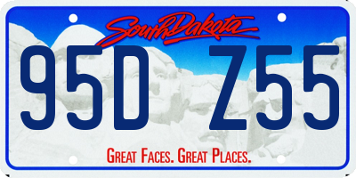 SD license plate 95DZ55