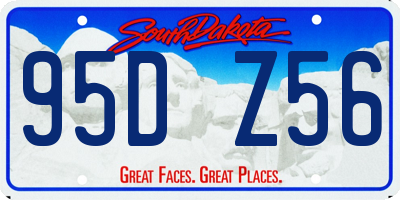 SD license plate 95DZ56
