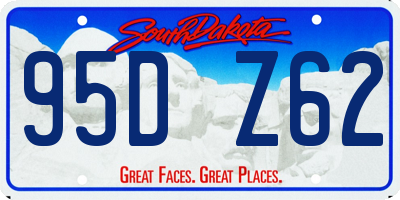 SD license plate 95DZ62