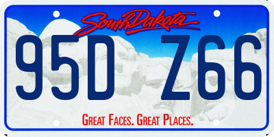 SD license plate 95DZ66