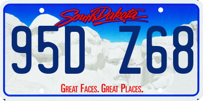 SD license plate 95DZ68