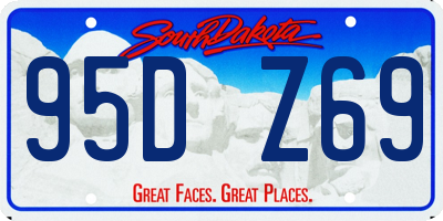 SD license plate 95DZ69