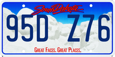 SD license plate 95DZ76