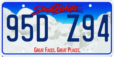SD license plate 95DZ94