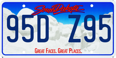 SD license plate 95DZ95