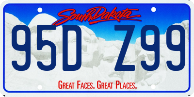 SD license plate 95DZ99