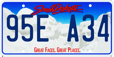 SD license plate 95EA34