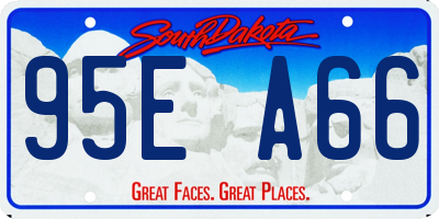 SD license plate 95EA66