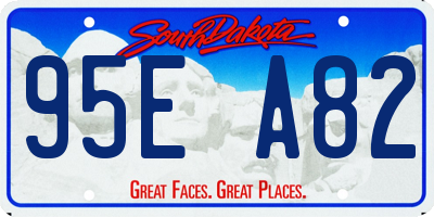 SD license plate 95EA82