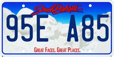 SD license plate 95EA85