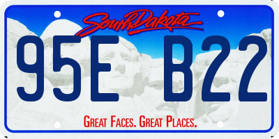 SD license plate 95EB22