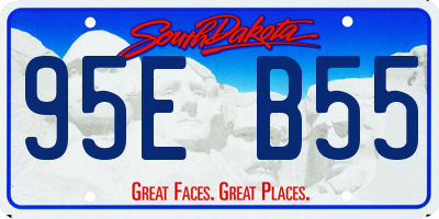 SD license plate 95EB55