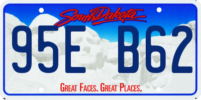 SD license plate 95EB62